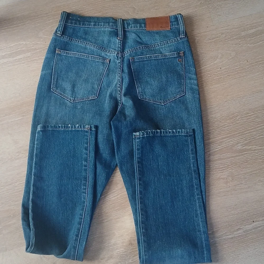 NEW Madewell Jeans Denim Distressed High Rise Slim Size 24 - Picture 3 of 11
